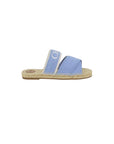 Sandali azzurri con stampa logo Chloè