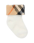 Set di calzini bianchi con dettaglio check Burberry