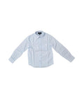 Camicia azzurra con logo cucito Emporio Armani