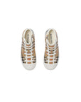Scarpe in tela beige con stampa logo Burberry