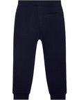 Pantalone in felpa blu con logo Ralph Lauren a contrasto