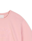 T-shirt rosa cropped con logo cucito Givenchy frontale