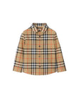 Camicia check beige Burberry