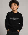 Maglione nero con logo ad intarsio Givenchy a contrasto