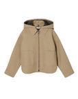 Giacca giubbino beige con dettaglio logo FF Fendi all'interno