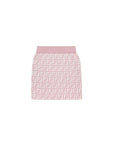 Gonna rosa con deggli logo FF Fendi