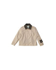 Giacca trapuntata beige con dettagli logo Fendi