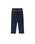 Pantalone blu con dettagli logo FF Fendi