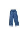 Pantalone di jeans blu con dettagli logo Fendi