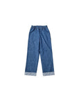 Pantalone di jeans blu con dettagli logo Fendi