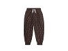 Pantalone reversibile nero e con stampa FF Fendi