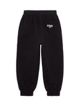 Pantalone reversibile nero e con stampa FF Fendi