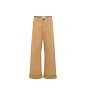 Pantalone beige con risvolto logato Fendi