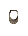 Visiera marrone con logo cucito Fendi
