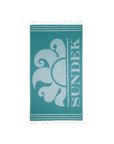 Telo mare turchese con dettaglio logo Sundek