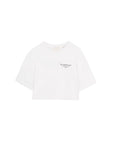 T-shirt bianca cropped con stampa logo Givenchy
