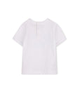 T-shirt bianca con logo Givenchy azzurro cucito