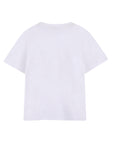 T-shirt felpa bianca con logo Boss cucito frontale