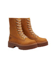 Stivali beige platform con risvolto Timberland