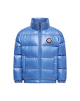 Giubbino Kevoser azzurro con dettaglio patch Moncler