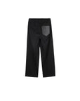 Pantalone nero con tasca in similpelle cucita Lanvin