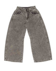 Jeans grigio con borchie e dettagli logo Lulu