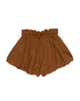 Pantaloncino balloon marrone con dettagli logo Lulu