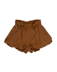 Pantaloncino balloon marrone con dettagli logo Lulu