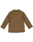 Giacca oversize marrone a fantasia con dettagli logo Lulu