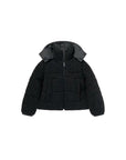 Giubbino nero Zambaga con dettagli logo Moncler