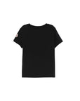T-shirt nera con paillettes Moncler