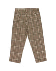 Pantalone marrone a fantasia con quadri Manuel Ritz