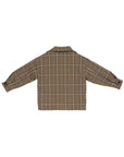 Camicia marrone con fantasia quadri e dettagli logo Manuel Ritz