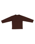 T-shirt marrone manica lunga con dettagli logo Manuel Ritz
