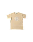 T-shirt beige con logo cucito Stone Island