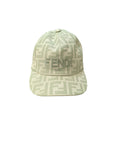 Cappello verde con logo jacquard Fendi