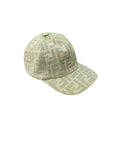 Cappello verde con logo jacquard Fendi
