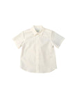 Camicia mezza manica bianca con dettaglio logo Fendi