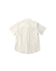 Camicia mezza manica bianca con dettaglio logo Fendi
