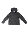 Giubbino nero con dettagli logo Stone Island