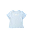 T-shirt azzurra con stampa logo Givenchy