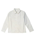 Camicia bianca a righe con stampa logo Givenchy