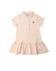 Abito rosa con patch logo Moncler