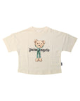 T-shirt panna con dettaglio stampa Palm Angels