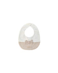 Bavaglio beige con papillon cucito Nanan