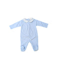 Tutina azzurra con orsetto cucito Nanan