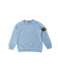 Felpa azzurra con dettaglio patch Stone Island