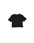T-shirt cropped a costine nera Palm Angels