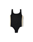 Body nero con stampa logo Palm Angels