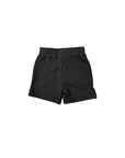 Bermuda nero in felpa con patch logo Lacoste